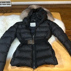 Moncler coat (Black with hooded fur)